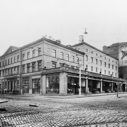 Keskuskatu 3a, 3b ja 1b vuonna 1929. Olof Sundström, Helsingin kaupunginmuseo