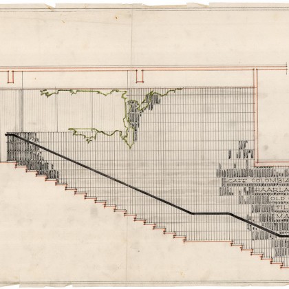 Rautatalon käyttäjäkyltti vuodelta 1955, Copyright Alvar Aalto säätiö